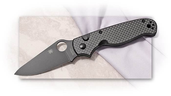 Spyderco® ButtonUp™ Carbon Fiber All Black