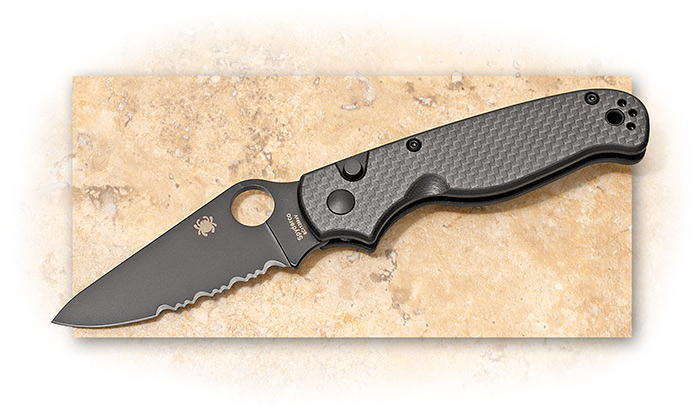 Spyderco® ButtonUp™ Carbon Fiber All Black