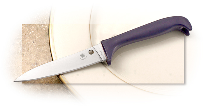 Spyderco Counter Top Puppy Purple with plain edge