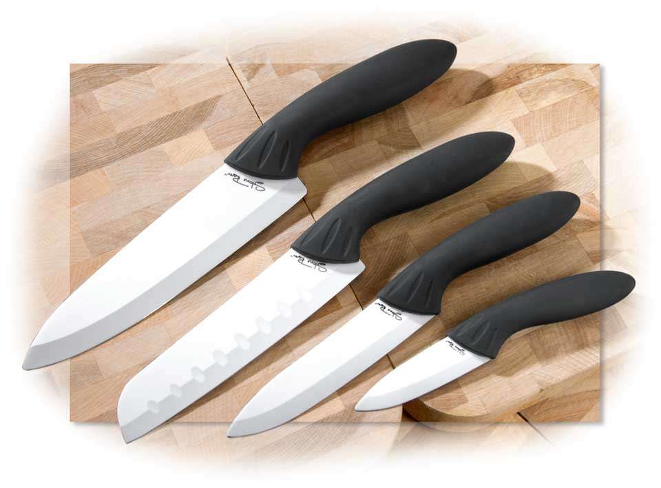 Ceramic Knife Set with Display