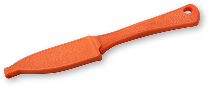 WAR EAGLE BLADES- DROP POINT SKINNER - ORANGE FIBERGLAS REINFORCED NYLON HANDLE