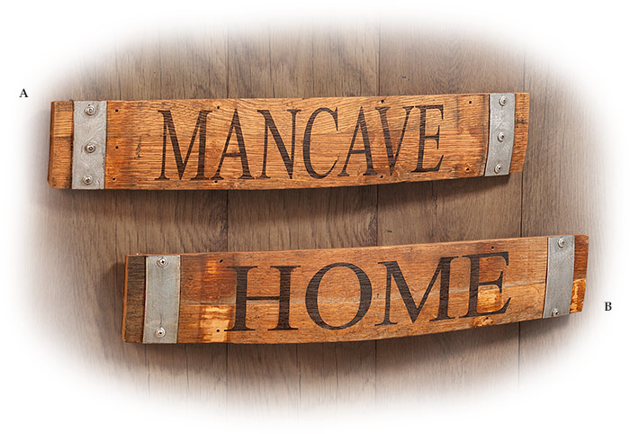 Whiskey Barrel Stave Sign-Mancave or Home